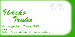 ildiko trnka business card